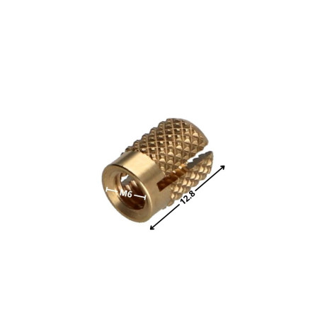 1 x Insertti LAAJENNUSKORJAUS Messinki M6X12.8