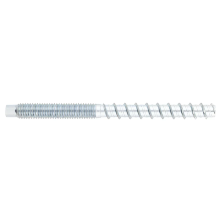 1 x Betoniruuvi Kaksois Kierteytys T7 8X110 M10 Sinkitty teräs