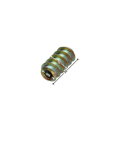 1 x Insertti Ei Halkaistu M6 10X20 Sinkitty teräs