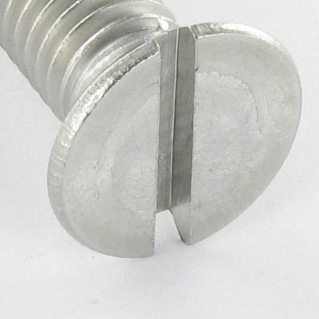 1 x Metalliruuvit Ruostumaton teräs A2 uppokantainen Halkaistu M8X80