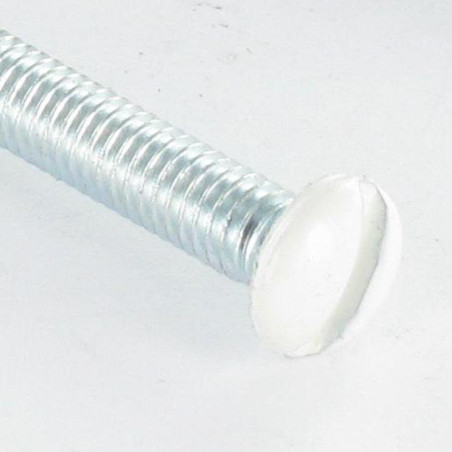 1 x Metalliruuvit Kupumainen uppokanta Halkaistu M4X45 Pään halkaisija: 7.5 Ulkoistukka Sinkitty teräs RAL 9010