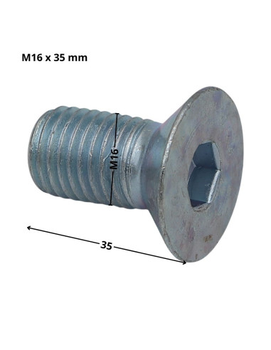 1 x Metalliruuvit "FHC kuusioruuvi uppokannalla...