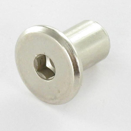 1 x Combifix Litteä pää 15/8X12 M6 Avain 4 HC4 Nikkelöity teräs