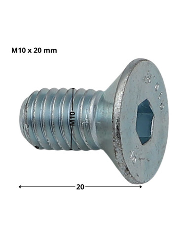 1 x Metalliruuvit "FHC kuusioruuvi uppokannalla...