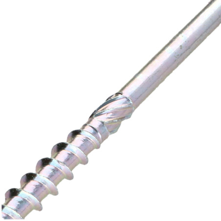 1 x Kehysruuvi TEKOR Kuusiopää TH "Halkeamista estävä kärki 8x260 Kierteytetty kohteessa 80 TORX T40 sinkitty cr3 96