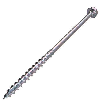 1 x Kehysruuvi TEKOR Kuusiopää TH "Halkeamista estävä kärki 10X240 Kierteytetty kohteessa 80 TORX T40 sinkitty cr3 96