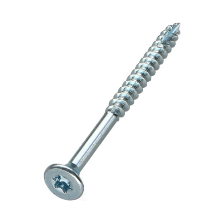 1 x Sanko 385 "Puu- ja lastulevyruuvi 4x50 uppokantainen TORX T20 "Halkeamista estävä kärki Sinkitty teräs