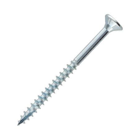 1 x Sanko 385 "Puu- ja lastulevyruuvi 4x50 uppokantainen TORX T20 "Halkeamista estävä kärki Sinkitty teräs