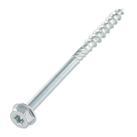 1 x Kehysruuvi TEKOR Kuusiopää TH "Halkeamista estävä kärki 8x140 Kierteytetty kohteessa 80 TORX T40 sinkitty cr3 96