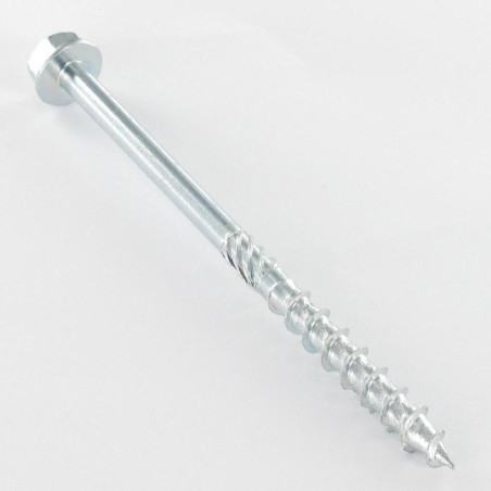 1 x Kehysruuvi TEKOR Kuusiopää TH "Halkeamista estävä kärki 8x140 Kierteytetty kohteessa 80 TORX T40 sinkitty cr3 96