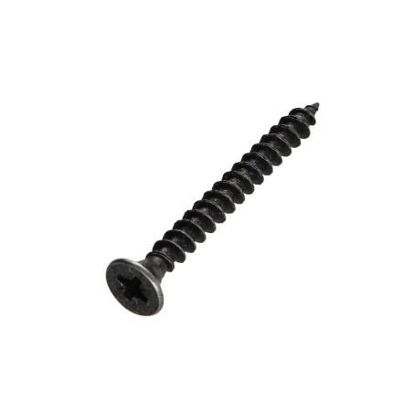 1 x Puuruuvi Premium uppokantainen Pozi PZ10 4,5x45 Musta sinkitty teräs