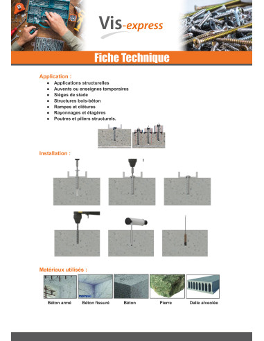 1 x Betoniruuvi Pää Kupumainen TORX TORX T30...