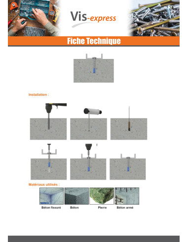 1 x Betoniruuvi Pää Kupumainen TORX TORX T30...